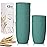 Wheat Straw Cups 6 PCS Good Alternative to Plastic Reusable Cups 12 oz Unbreakable Drinking Cup Reusable Dishwasher Safe Water Plastic Glasses Green