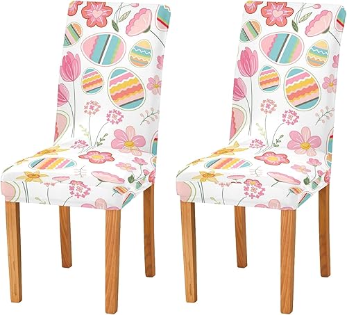 xigua Juego de 2 fundas elásticas para sillas de comedor, extraíbles y lavables, para cocina, comedor, decoración de hotel