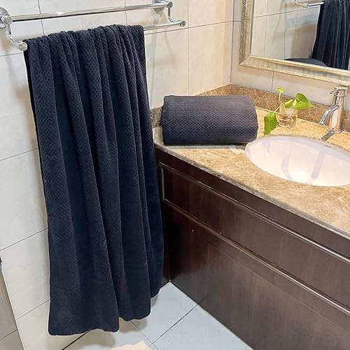 Miniatura 3 de YTYC Toallas, toallas de baño de gran tamaño de 39 x 78 pulgadas para adultos, toallas de baño de lujo, juegos extra grandes para baño, microfibra