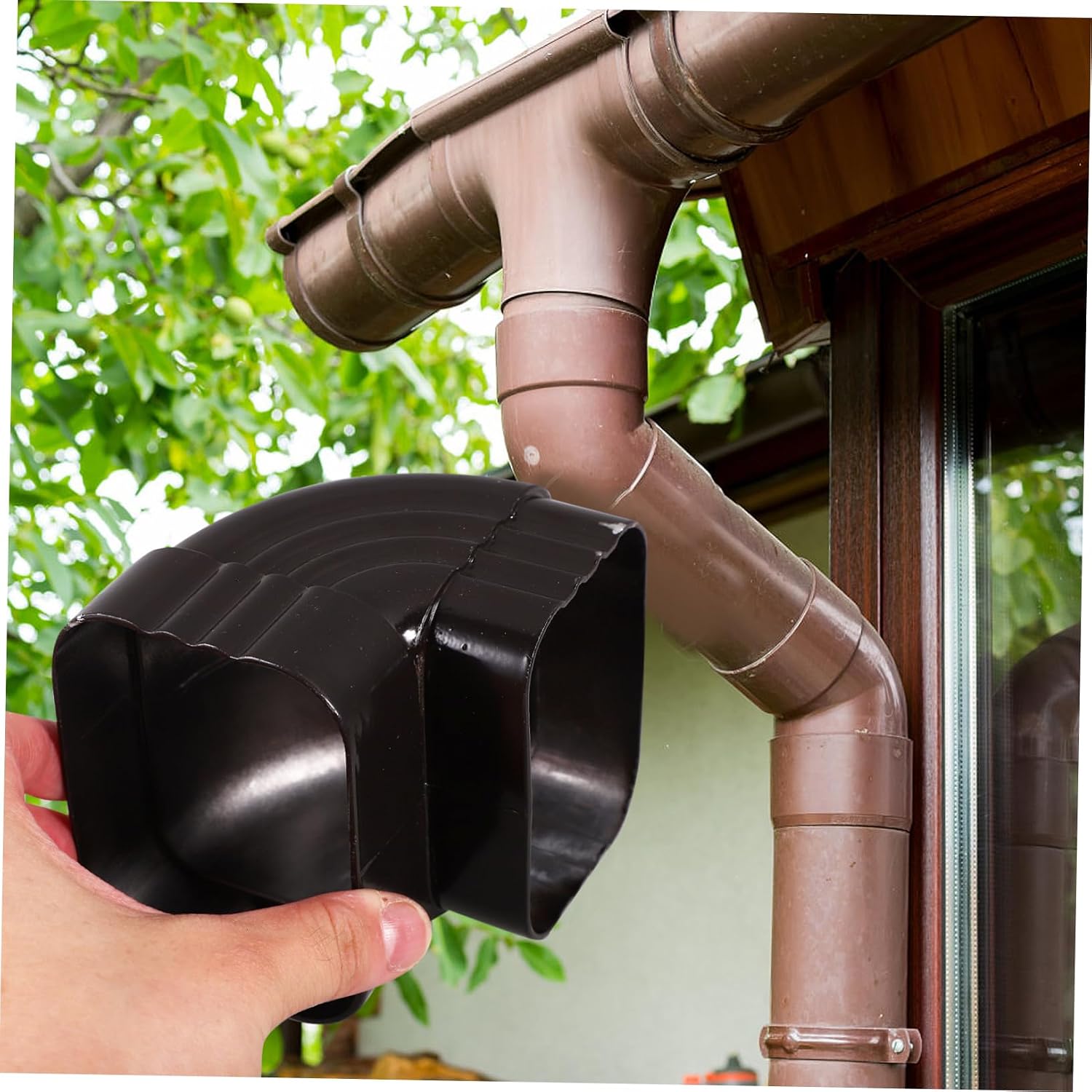 Alloy Downspout Elbow Connector Aluminum Rain Pipe Adapter for Gutter Drainage Bend Angle Fitting for Easy Installation