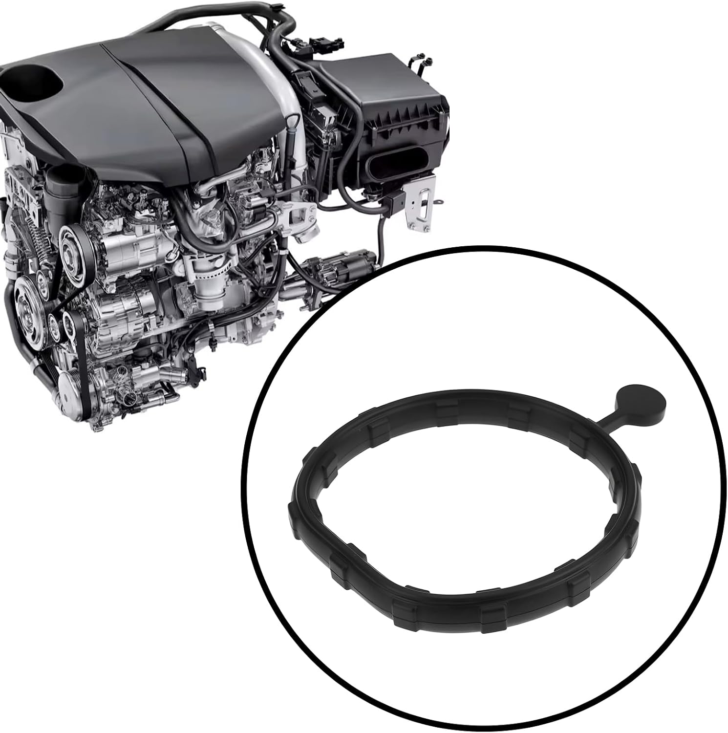 Water Coolant Pipe Gasket Rubber Seal, Replaces OEM 6512030380 6512031080 6512031380, Compatible with Mercedes-Benz OM651 Engine
