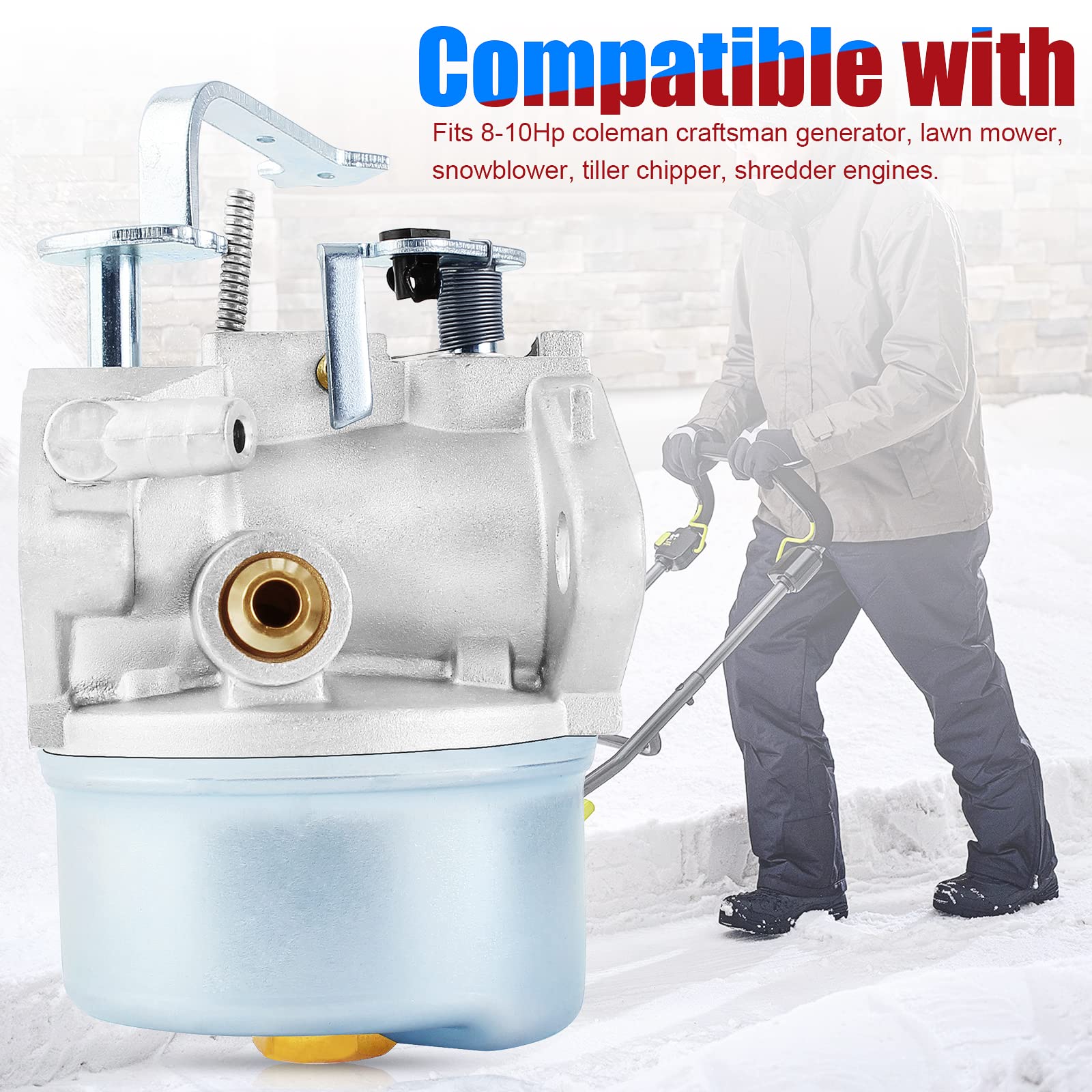 YOFMOO Carburateur Compatible Avec Tecumseh 640260 640260A 640260B 640269 632689 HM80-HM100 LH318XA LH358XA LH358EA 8HP-10HP Coleman Craftsman Generator Lawnmoo Wer Souffleuse à Neige 5 20956 056320