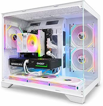 PC'GEN بي سي قيمنق عالي الأداء – Intel Core i5-14400F، كرت شاشة NVIDIA RTX 5070 12GB، تجميعة كمبيوتر ألعاب مكتبي احترافي (ابيض)