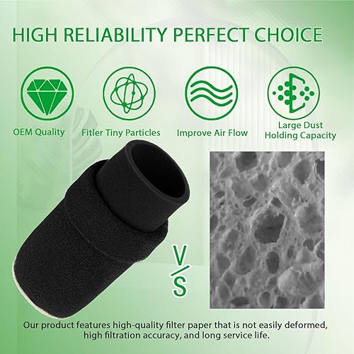 Miniatura 5 de Filtro de aire 350 para Yamaha Warrior 350 Wolverine 350 Raptor 350 Big Bear 350 YFM350FH YFM350FW Grizzly 660 YFM660F YFM660FH YFM660FA