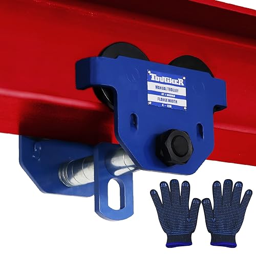 TOUGHER Carretilla de doble rueda de 3 toneladas, resistente, capacidad de 6600 libras, elevador manual con rodillos de doble pista, brida ajustable