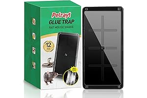 Ultra-Efficient Mouse & Rat Glue Traps: 12 Pre-Baited, Non-Toxic Sticky Boards