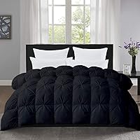 Vista 45 de Edredón Lujoso con Pliegues de Tamaño Extra Grande California King de 108 x 98 pulgadas Relleno de Edredón para Todas las Estaciones Ultra Suave