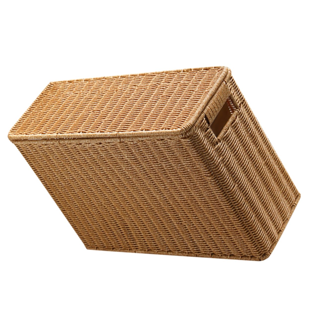 STOBAZA Cesta De Almacenamiento Tejida Con Para Juguetes y Accesorios Recipiente Organizador Portátil De Casa Para Cocinas y Salones Diseño Práctico y