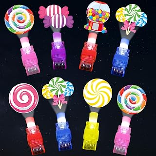 CHUNNIN 36 Pcs Candy LED Finger Lights Lollipop Land Party Favors | Goodie Bag Stuffers,Party Game Prizes,Classroom Rewards,Treat Bag Fillers,for Candy-Themed Birthdays and Celebrations