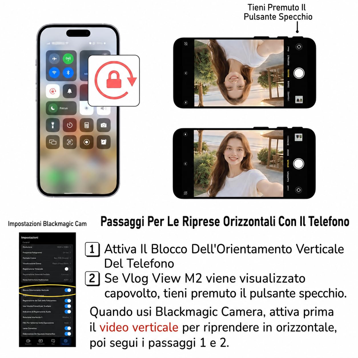 EACHSHOT CineJoy M2 Vlog Schermo Monitor Selfie Magnetico, Senza Ritardo 4K | Connessione Cablata, 𝐟𝐨𝐫 𝗶𝗣𝗵𝗼𝗻𝗲𝟭𝟳 𝟭𝟲 𝟭𝟱 series, 𝐍𝐨𝐭 𝟏𝟕𝐀𝐢𝐫, Porta Microfono p TikTok Live Stream (Nero)