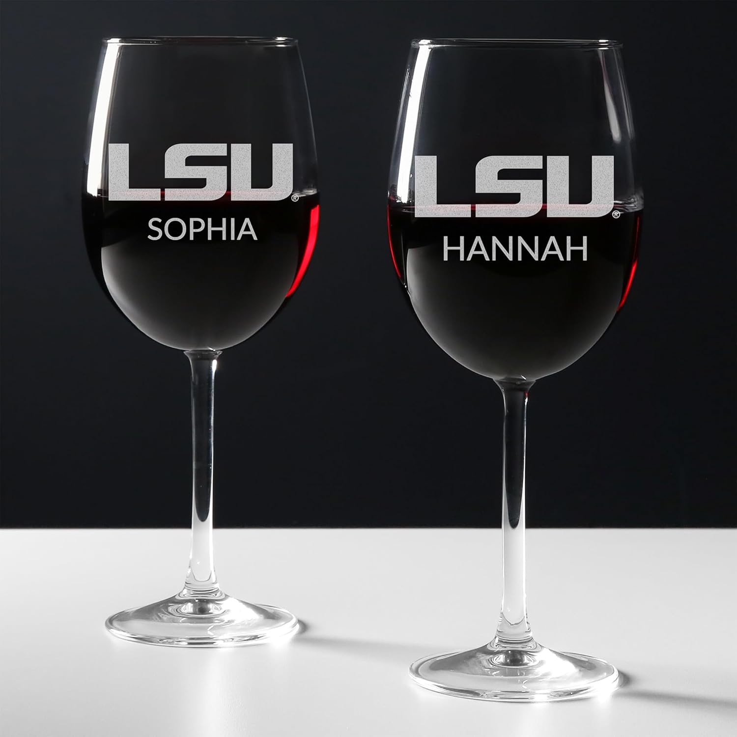 Lifetime Creations Personalized LSU Tigers Wine Glass - Officially Licensed Engraved Stemware, Custom Gift for Basketball Football Fans, Alumni, Graduation, Made in USA