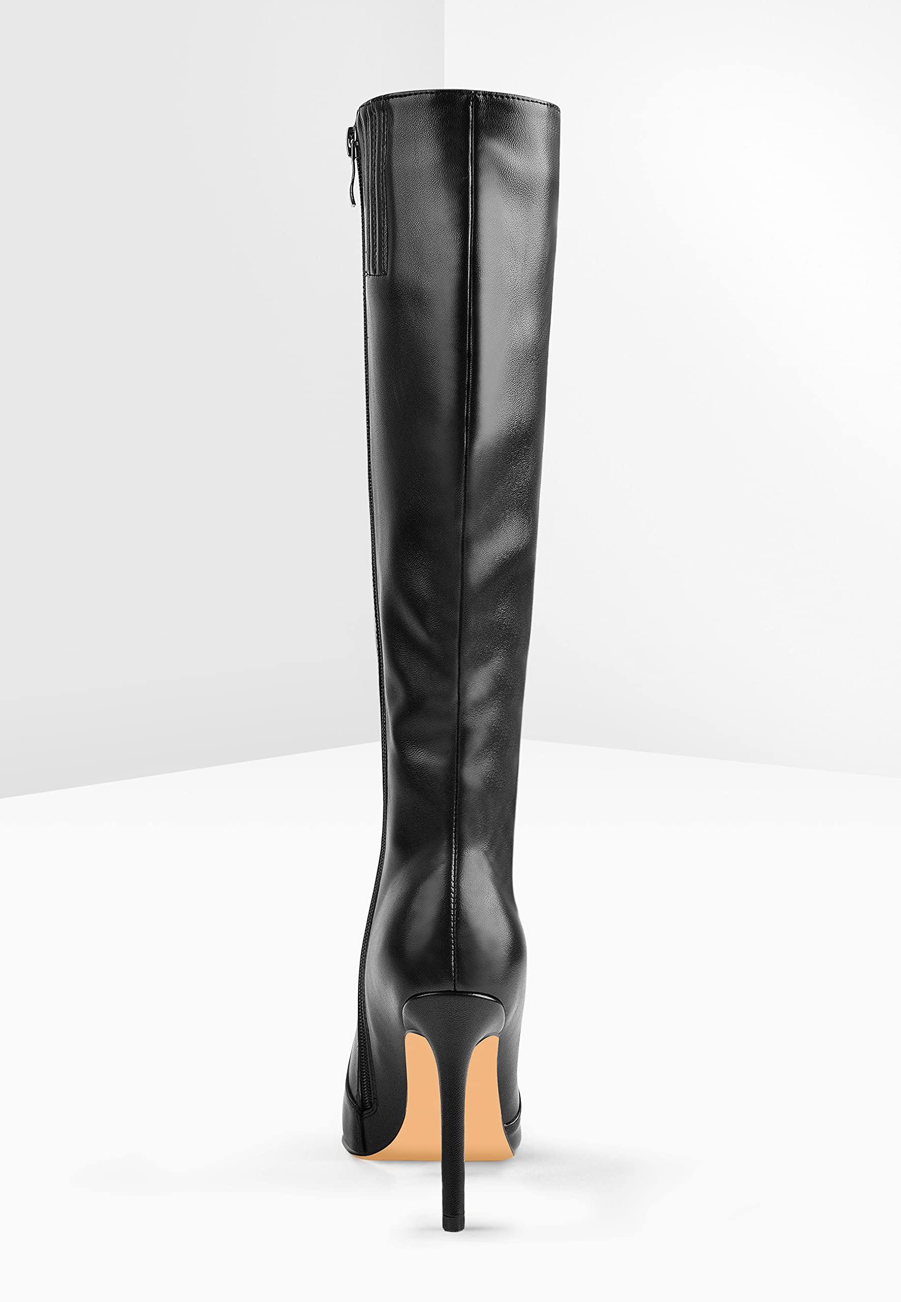 Only maker Damen Klassische Stiefel Spitze Kniehohe High Heels Stiletto Boots