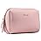 Narwey PU Leather Small Pink Makeup Bag for Purse Mini Cosmetic Bag Travel Makeup Pouch Zipper Pouch Cute Make up Bags with Compartments for Women Girls (Small, Pink)