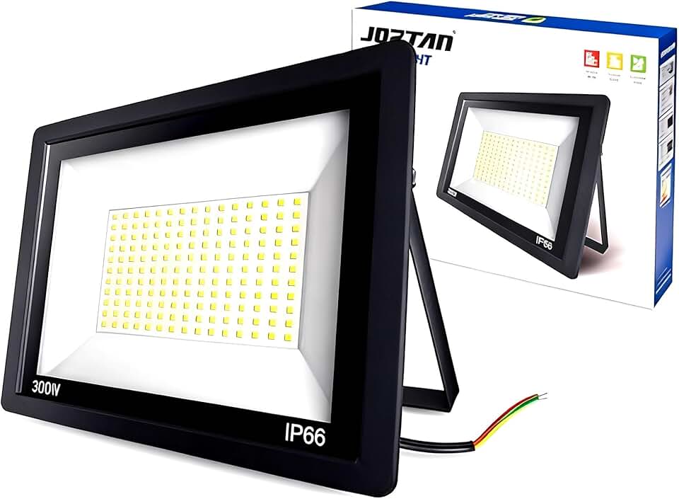 Refletor LED Externo 300W 6500K IP66 Bivolt Iluminação para Fachada, Jardim e Área Comercial Alumínio à Prova D’água e Econômico