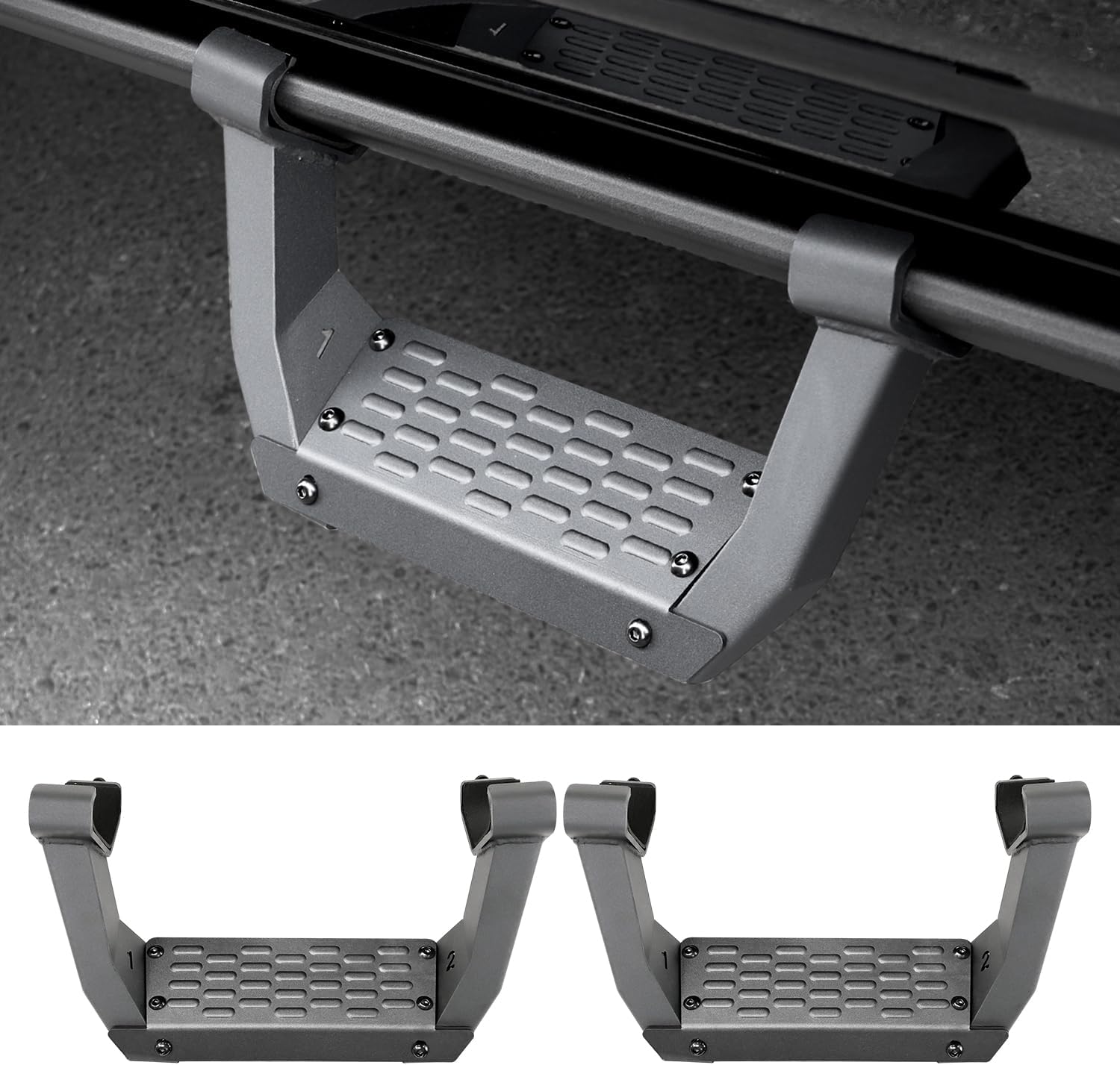 Running Boards Side Steps Compatible with Ford Bronco 2021-2025 Side Steps Bar Nerf Bar fit for Bronco Accessories 2/4 Door (2 PCS)
