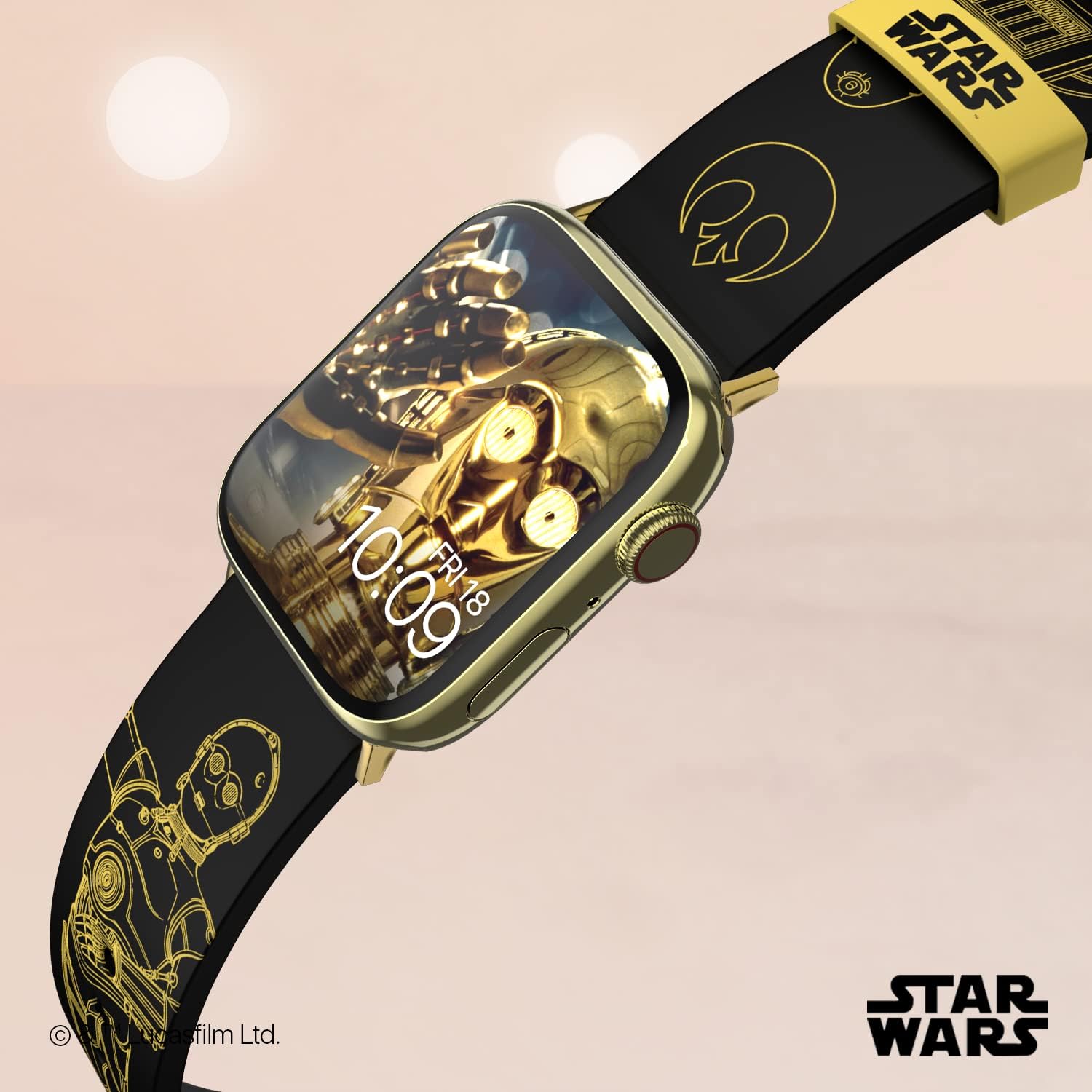 MobyFox Star Wars - C-3PO Droid Blueprints Cinturino Smartwatch - Licenza Ufficiale, Compatibile con Ogni Dimensione e Serie di Apple Watch (Orologio Non Incluso) MobyFox Star Wars - C-3PO Droid Blueprints Cinturino Smartwatch - Licenza Ufficiale, Compatibile con Ogni Dimensione e Serie di Apple Watch (Orologio Non Incluso)