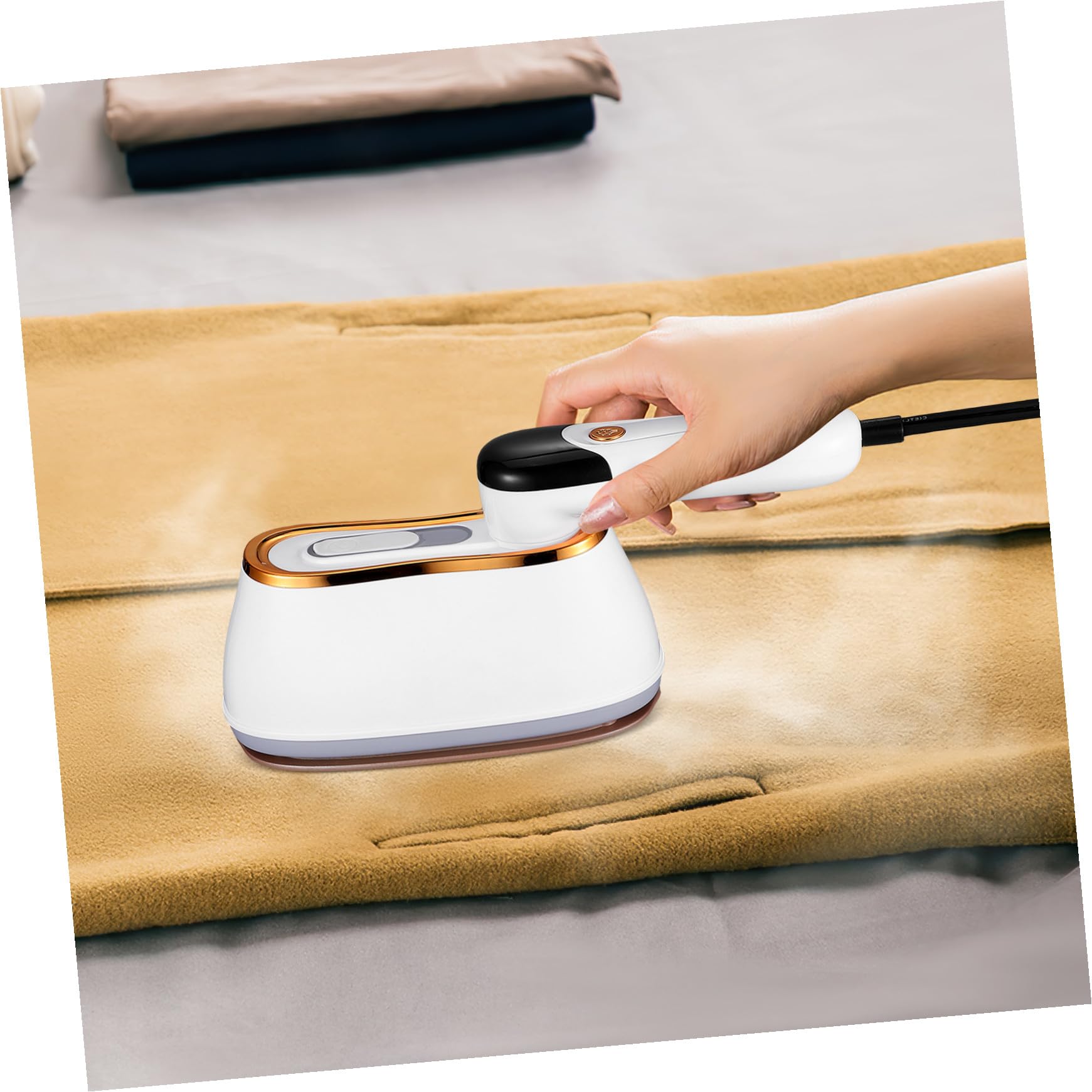 Cabilock Máquina De Planchar De Mano Plegable De Ropa Vapor Portátil Abs White
