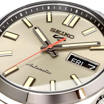 Seiko 5 SPORTS SNXS Series Automatic Wristwatch, Made in Japan, SRPK91, Men's Silver, Dark Ivory Dial, Overseas Model