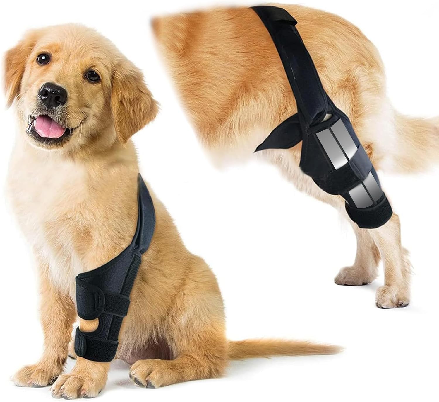 Supporto per ginocchio gamba posteriore Supporto regolabile per recupero legamento crociato per cani anziani feriti, dolore articolare caldo e sollievo dal dolore, tessuto subacqueo