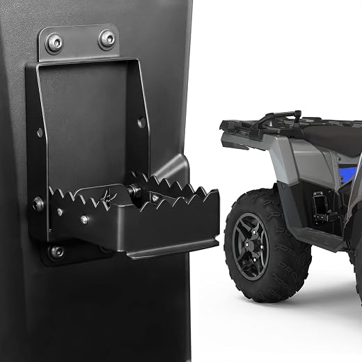 KEMIMOTO ATV Passenger Foot Rest, Heavy Duty ATV Foot Rest for Rear Passenger Comfortable Foot pegs 4 Wheel Universal Foldable Footrest Compatible with Polaris Sportsman Scrambler Foreman Fourtrax