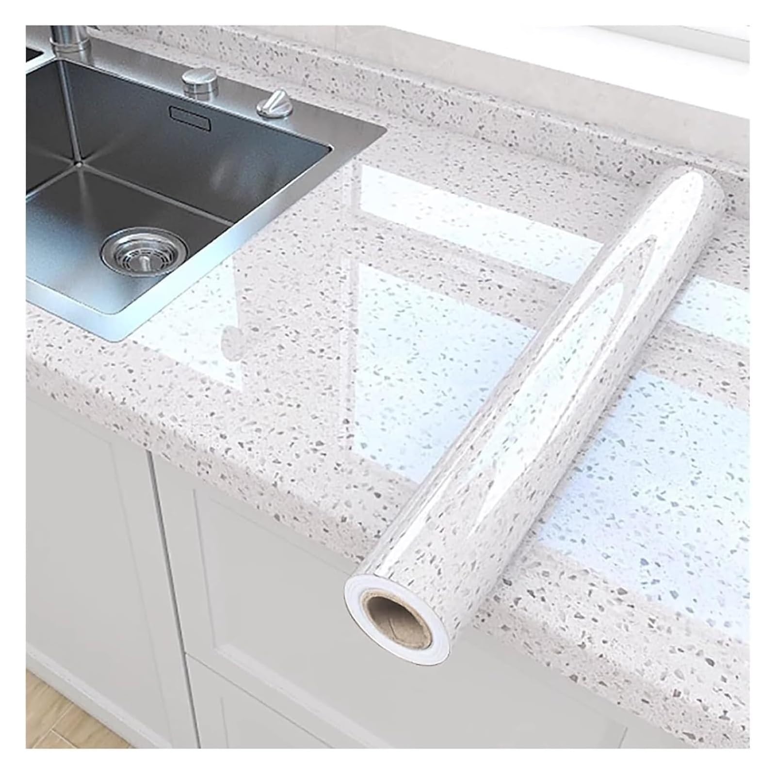 Cvhfhjtg Wit Self Adhesive Wallpaper, Thickening Marble Peel And Stick Wallpaper Furniture Sticker,Countertop Contact Paper Removable(1.22X5m)