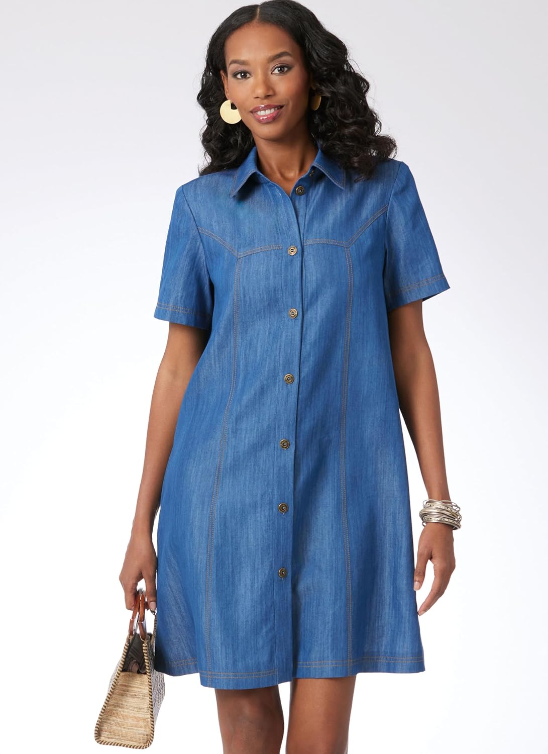 McCall's M8508K5 Misses' Button Front Dress Sewing Pattern Packet by Julio Cesar NYC, Design Code M8508, Sizes 8-10-12-14-16