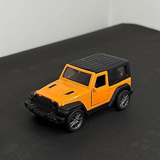Metal Mahindra Thar Carr Toy Car for Kids Pull Back, Door Openable (Orange, Pack of: 1)