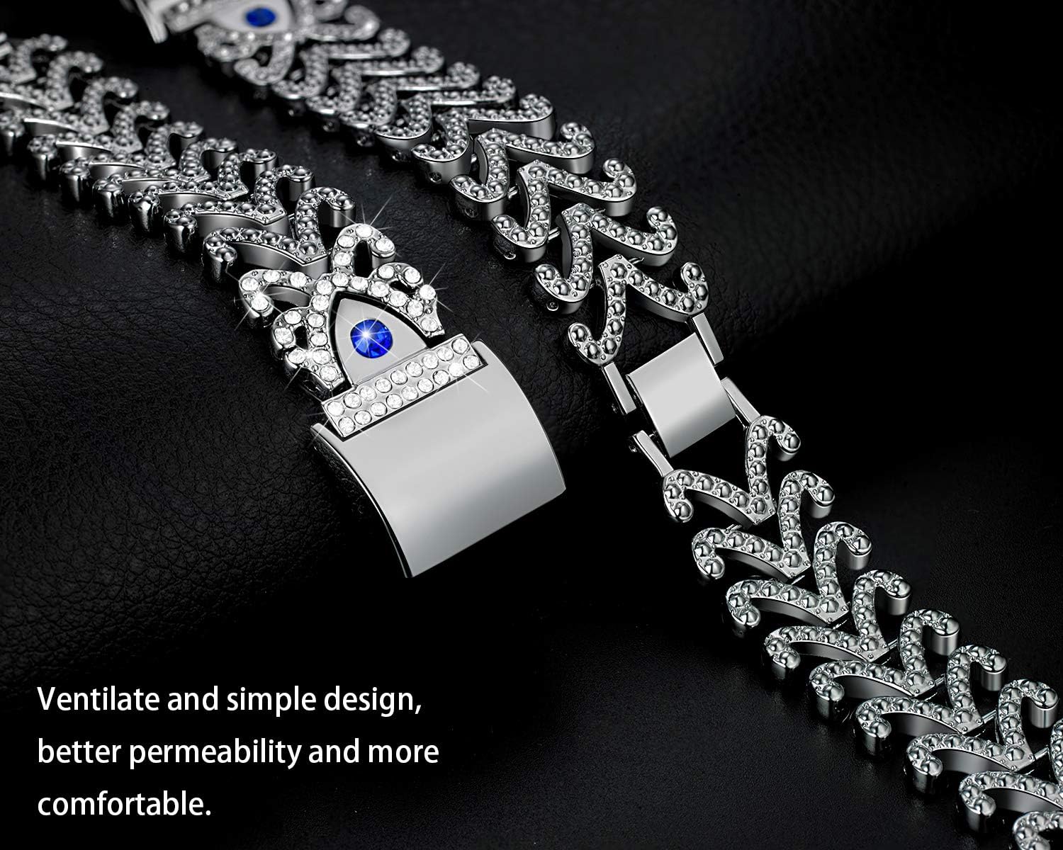 Promo 40% OFF Kaleidoc Bands Compatible Fitbit Charge 2 - Metal Replacement Wristband with Premium Rhinestone Crystals, Adjustable Classy Bracelet Strap Compatible Fitbit Charge 2 Bands Review Product Kaleidoc Bands Compatible Fitbit Charge 2 - Metal Replacement Wristband with Premium Rhinestone Crystals, Adjustable Classy Bracelet Strap Compatible Fitbit Charge 2 Bands