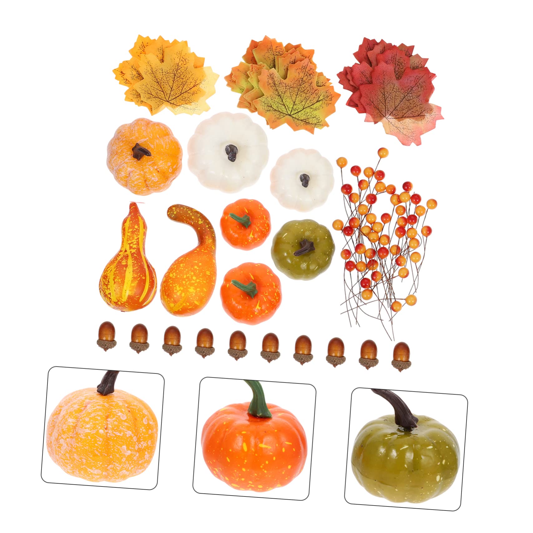 Zerodeko 360 Pz Kit zucca in schiuma zucche halloween zucche di halloween verdura caduta artificiale modelli di zucche di bacche artificiali arredamento vegetale Modelli decorativi pianta