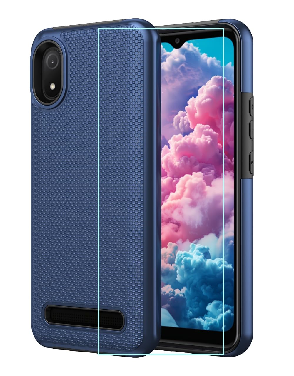 Aulzaju for Cloud Mobile C8 Phone Case with Screen Protector,Stratus C8 Phone Case Dual Layer Heavy Duty Protection,Slim Lightweight Rugged Military