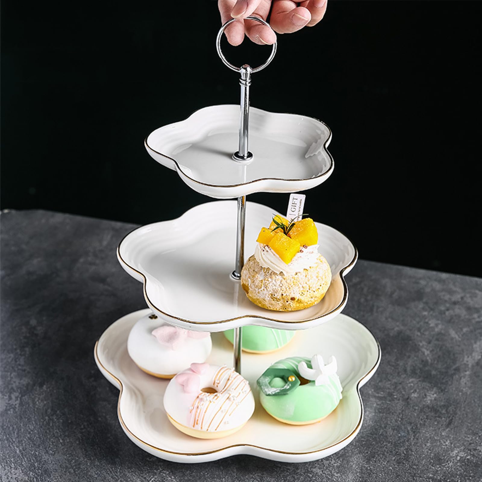 Dzsomt Etagère stangen, set van 5 etagères, bouwpakket, etagère, stangen, taartstandaard, bruiloftstaart, taartstandaard, taarthouder, etagère, bouwpakket met boor, taartstandaard, 3 etages