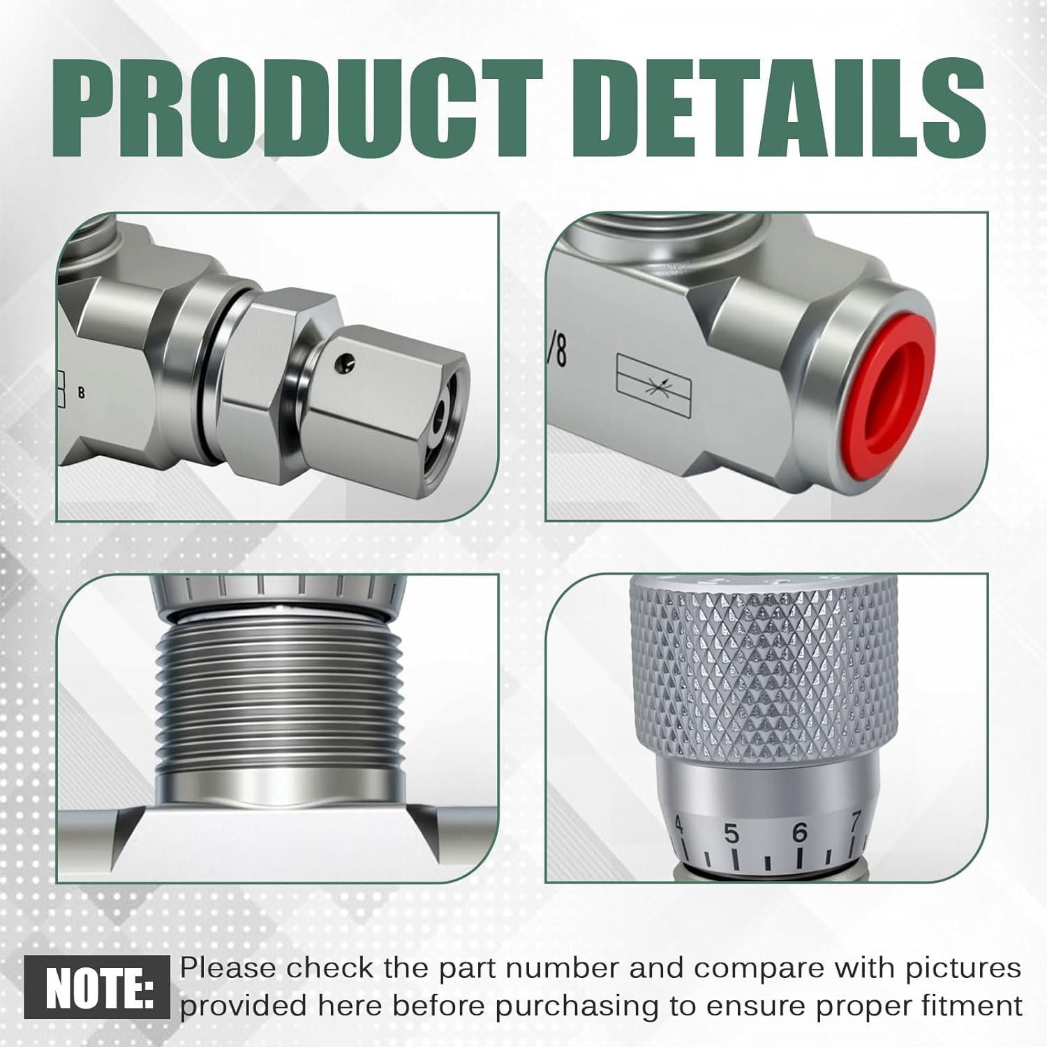 3/8" L08 Hydraulic Flow Control Valve Fit for Mini Excavator Replace for STB-G3/8