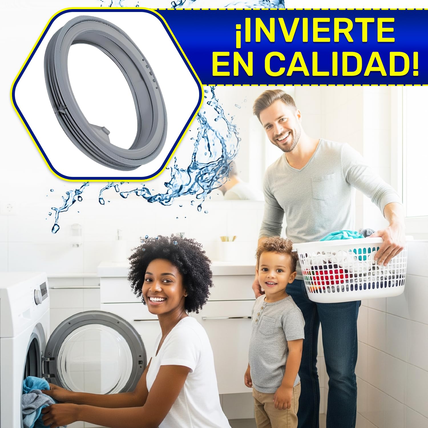 Goma Lavadora Puerta Código 3790201515 1108590900 1108590421 para Aeg | para Electrolux - Garantía de 10 Años - MONTERAL