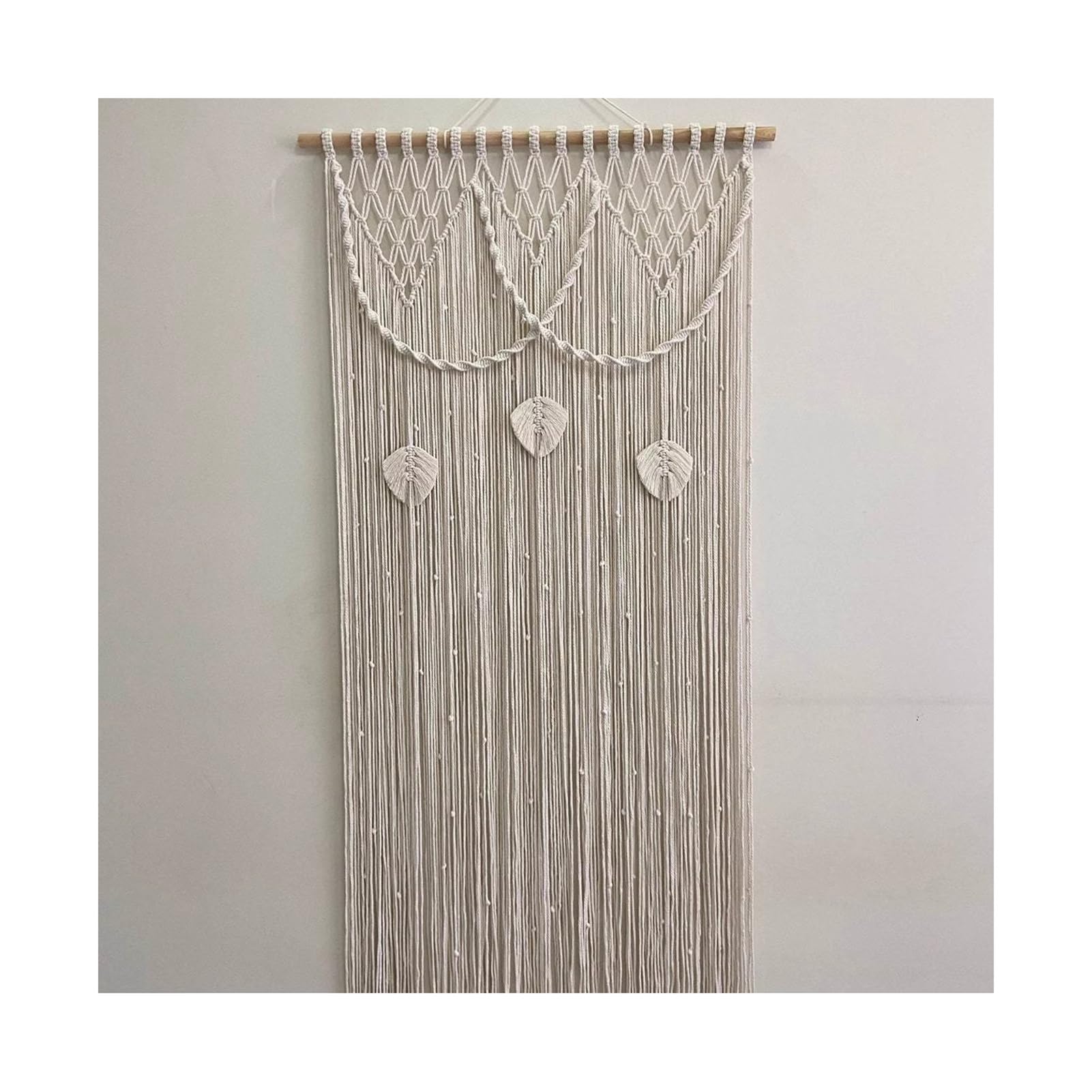 Rideaux en macramé Rideaux en Macramé Tissés À La Main, Longue Suspension Murale en Macramé, Toile De Fond De Mariage en Macramé en Coton pour Salon Et Chambre À Coucher(35.4x70.8in)