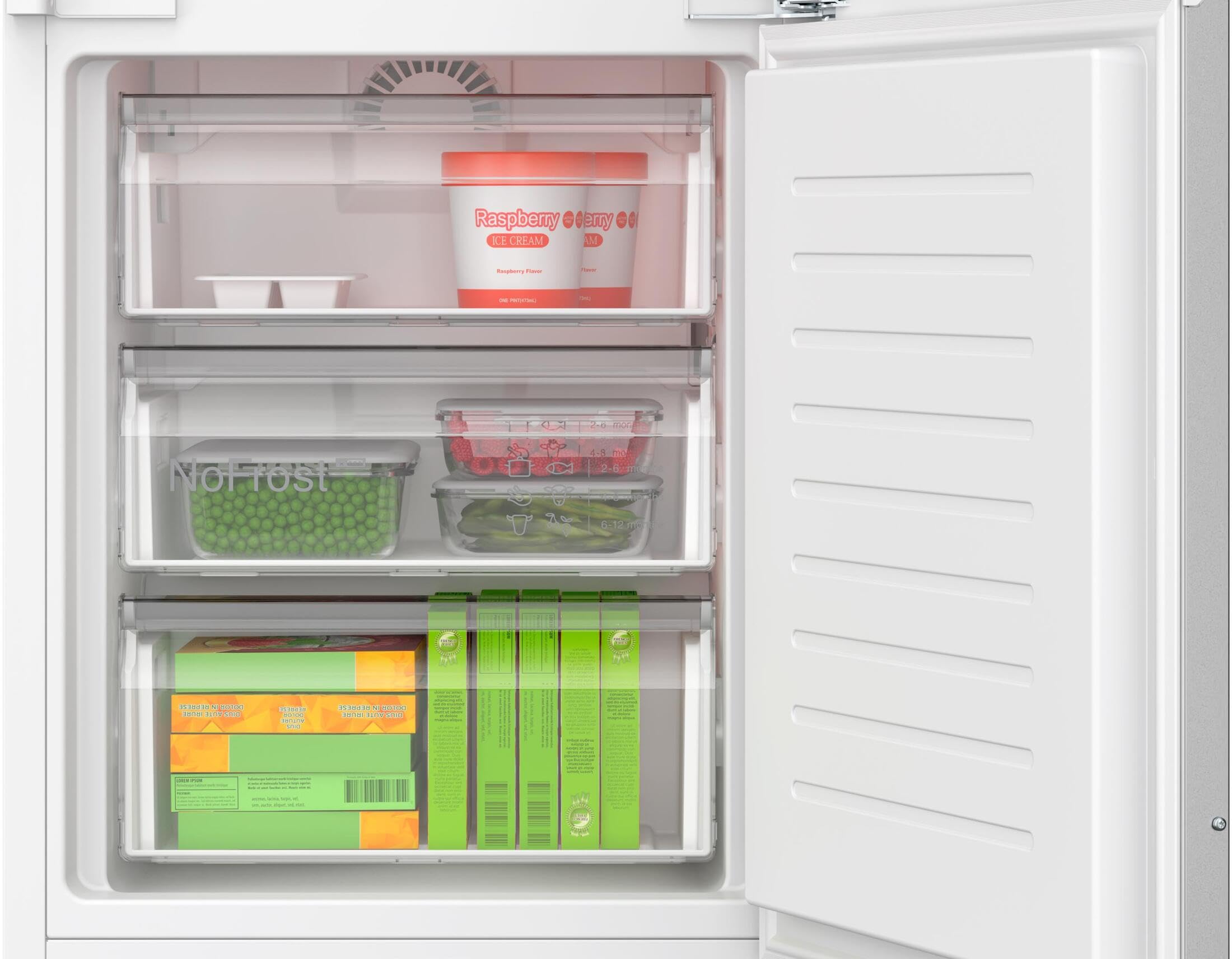 Bosch, Frigorífico combi integrable, Serie 4, NoFrost, KIN96VFD0 | Alimentos frescos y sin escarcha en un diseño que se funde con tu cocina.