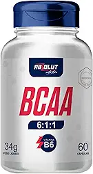 Absolut Nutrition, BCAA 8:1:1, Aminoácidos essenciais + vitamina B6, Iron, em cápsula, Sem sabor, 60 cápsulas