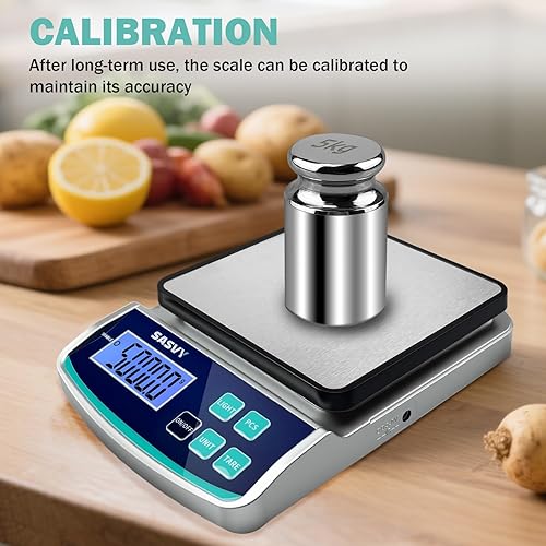 Miniatura 5 de Balanza Digital de Laboratorio 5000g x 0.1g oz/lb/g/kg Balanza Electrónica de Precisión Científica, Analítica para Laboratorio, Joyería, Cocina