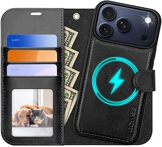 OCASE for iPhone 18 Pro/iPhone 17 Pro Detachable Wallet Case, Black