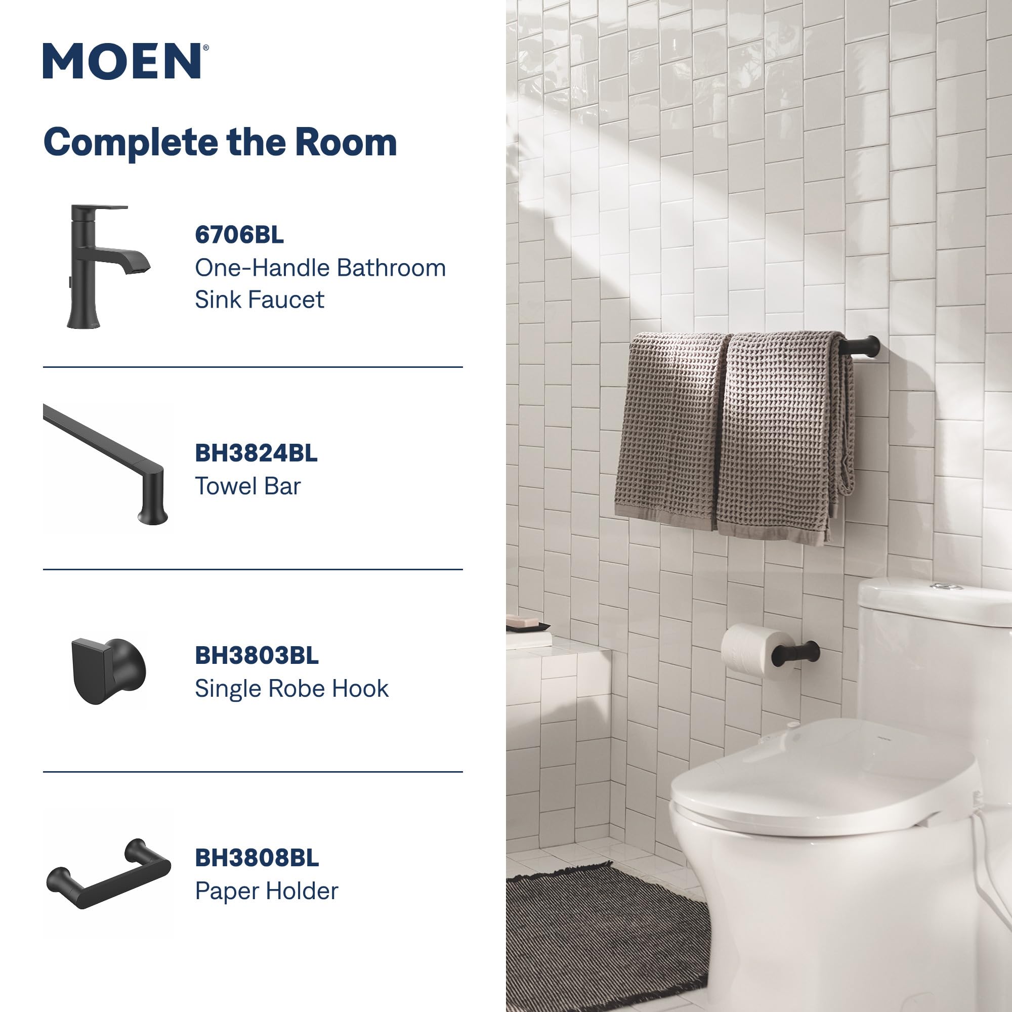 Moen Genta LX Two-Handle Deck Mounted Roman Tub Faucet, Widespread