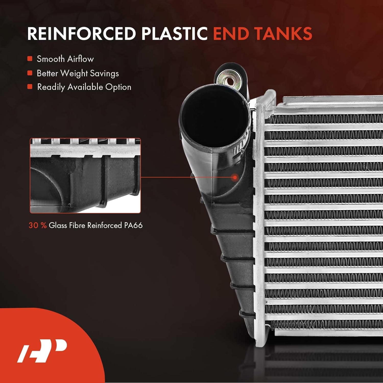 A-Premium Front Turbo Intercooler Compatible with Volkswagen Beetle 1998-2005 1.8L 1.9L Turbocharged