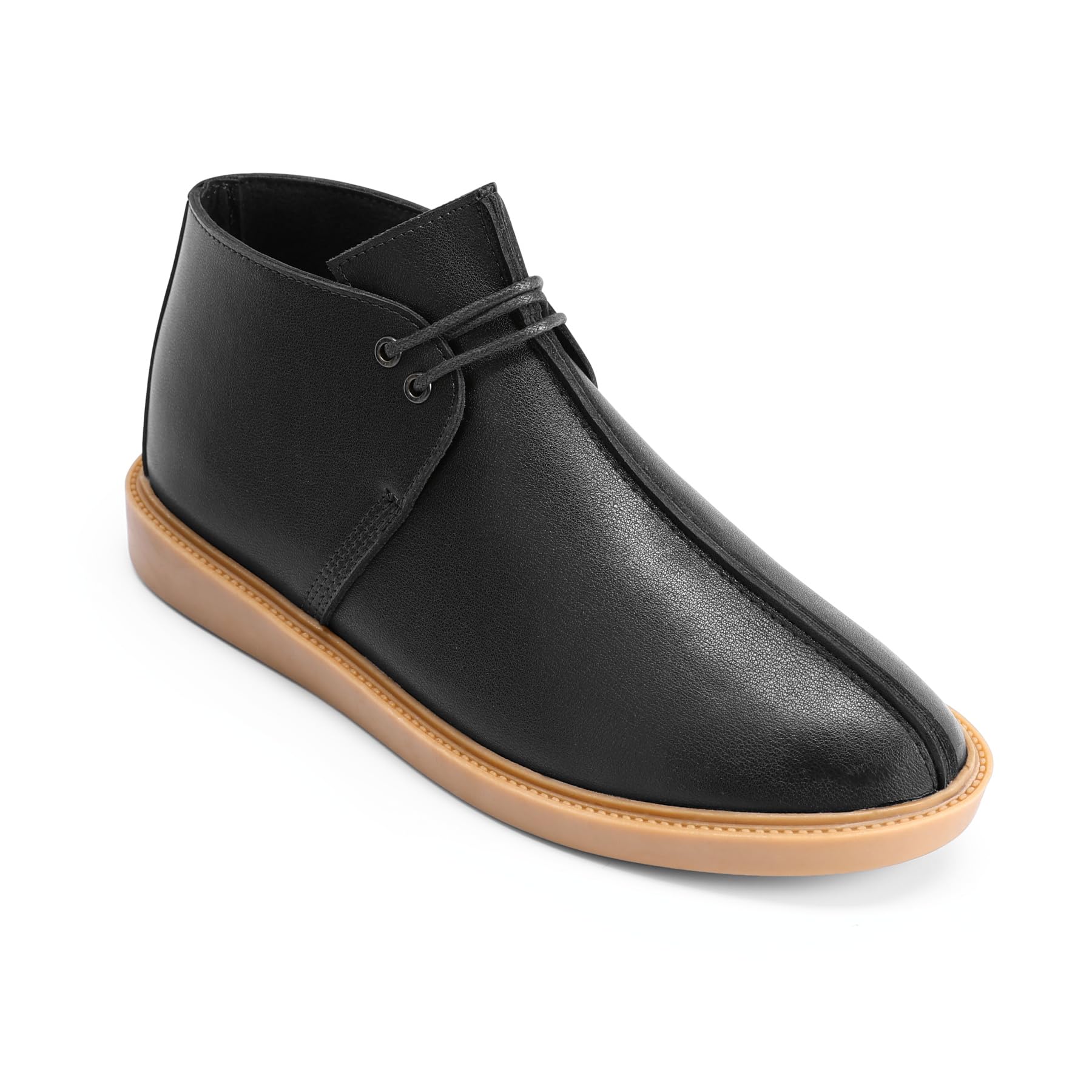 Allthemen Desert Boots Hommes Cuir Casual Chaussures à Lacets à Deux Œillets Casual Bottines Chukka