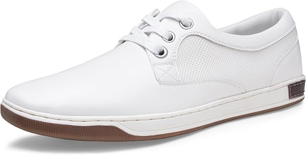 Jousen Men's Casual Dress Shoes (White)