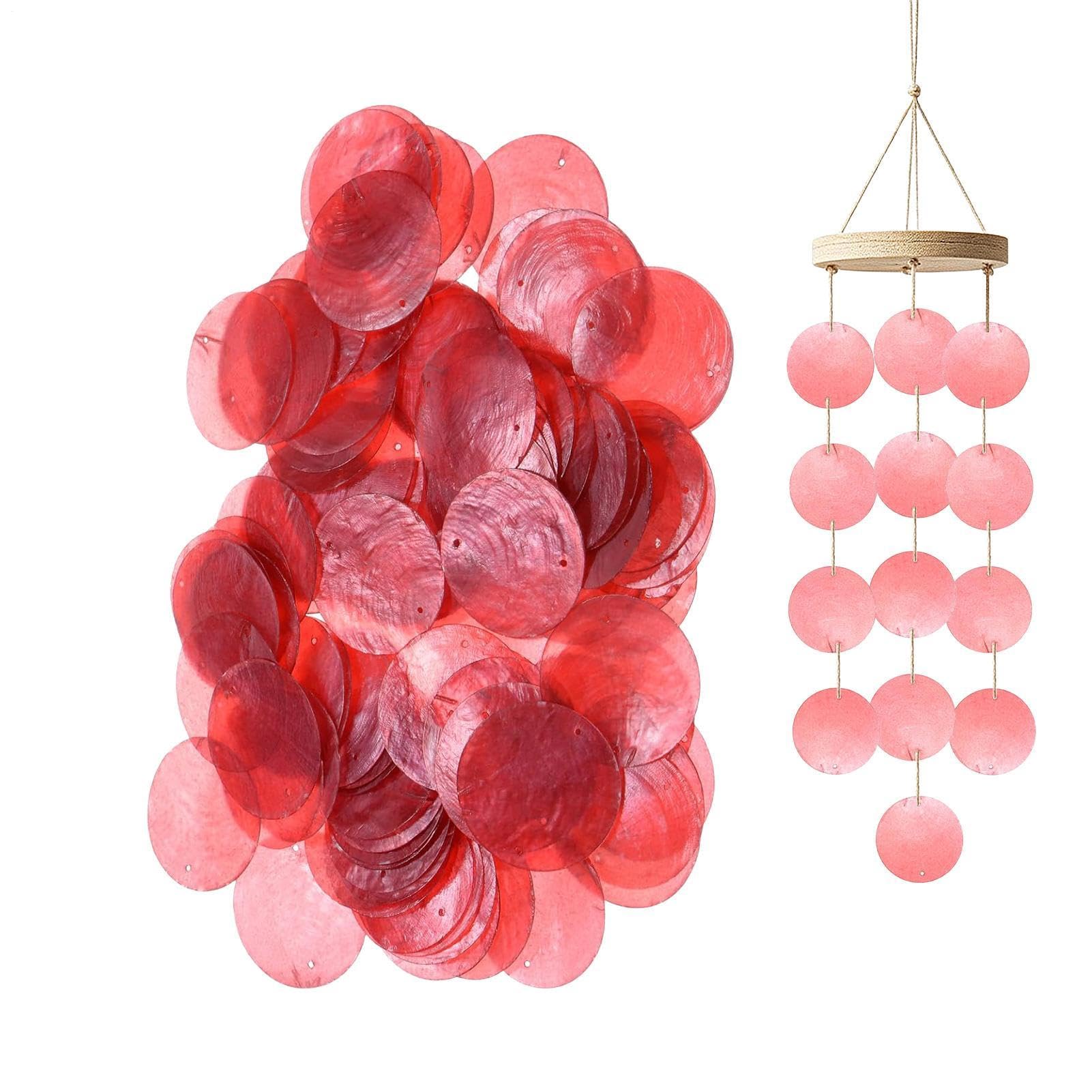 100 Coquillages ronds pour création de pendentifs et carillons DIY