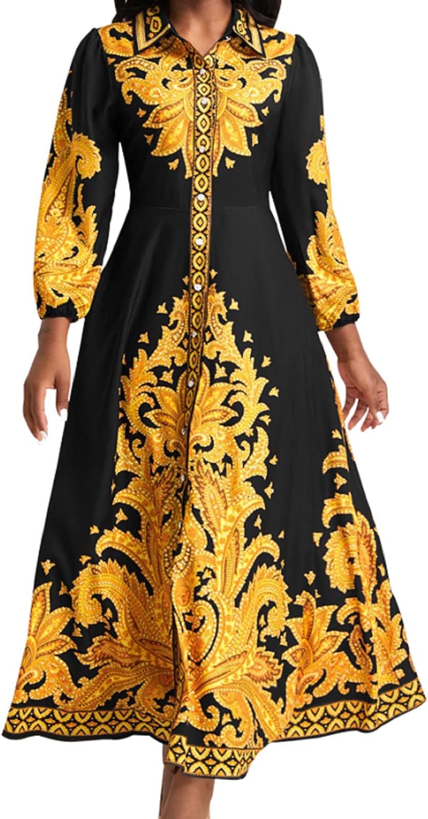 IbuduSexyChurch Dresses for Women Maxi Dresses for Women 2024 Casual Office Dress African