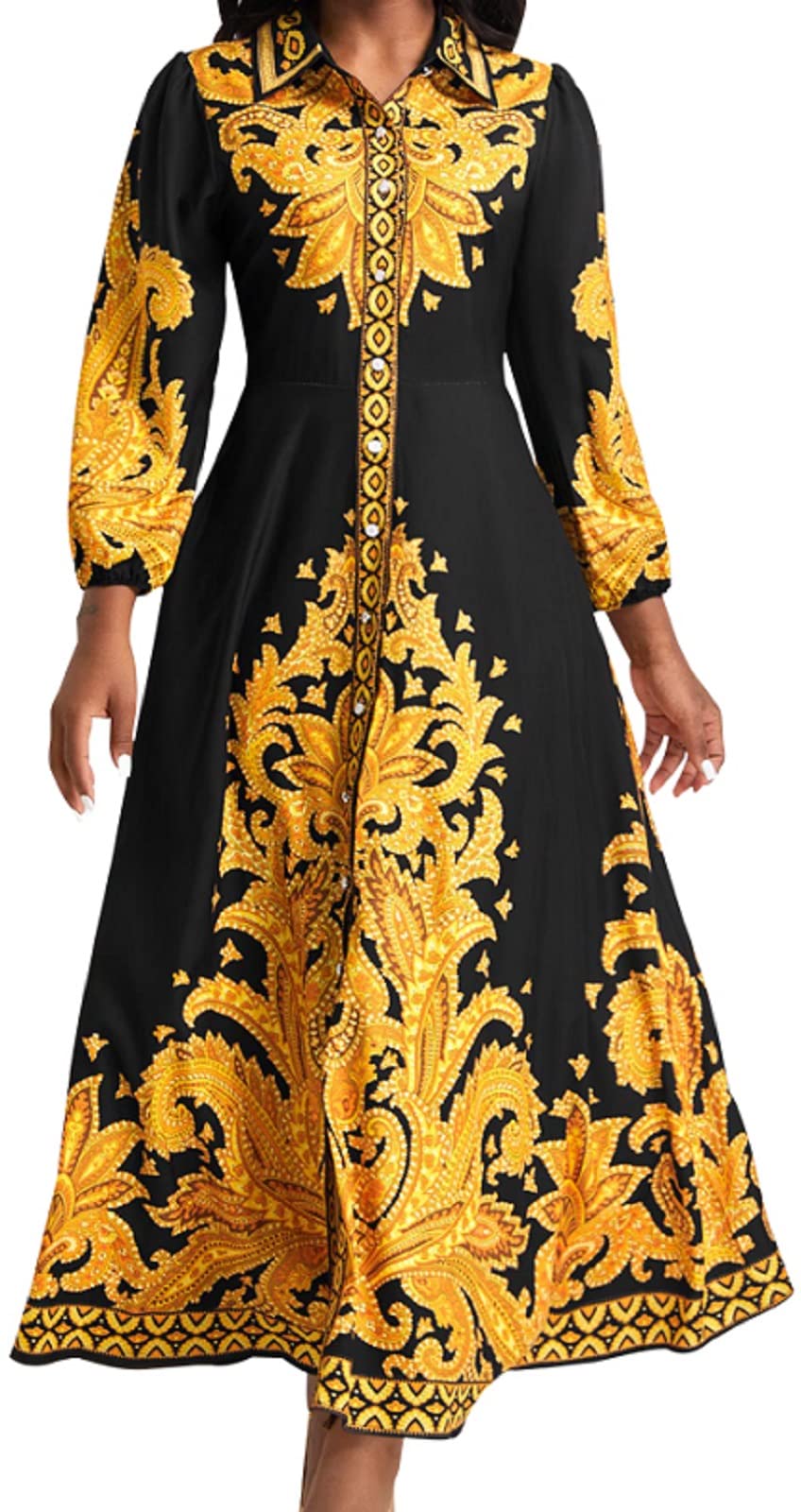IbuduSexyChurch Dresses for Women Maxi Dresses for Women 2024 Casual Office Dress African