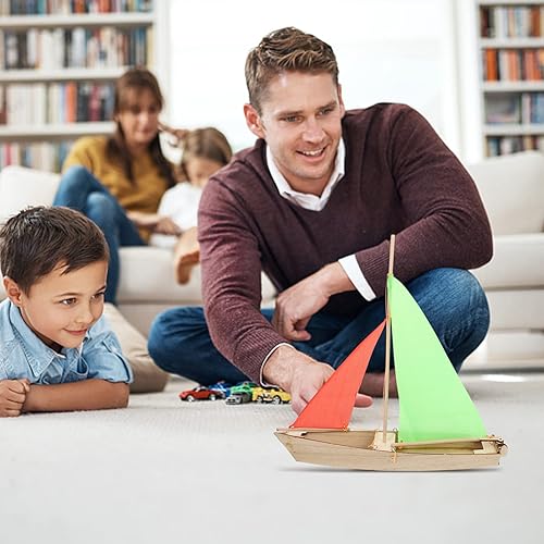 Miniatura 6 de Beavorty Velero educativo para niños, decoración del hogar, rompecabezas 3D, velero náutico, velero de madera, kit de modelo de artesanía, velero