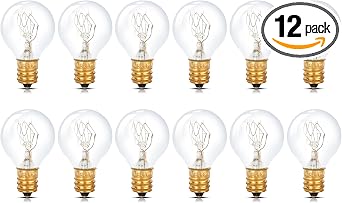 Simba Lighting Aromatic Wax Warmer G30 Round Bulb 25W E12 120V, 12 Pack