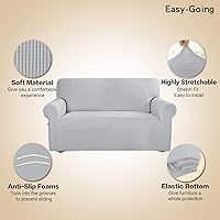 Vista 125 de Easy-Going - Funda elástica para sofá, 1 pieza, protector de muebles, suave, con parte inferior elástica, para niños, tela de jacquard de poliéster