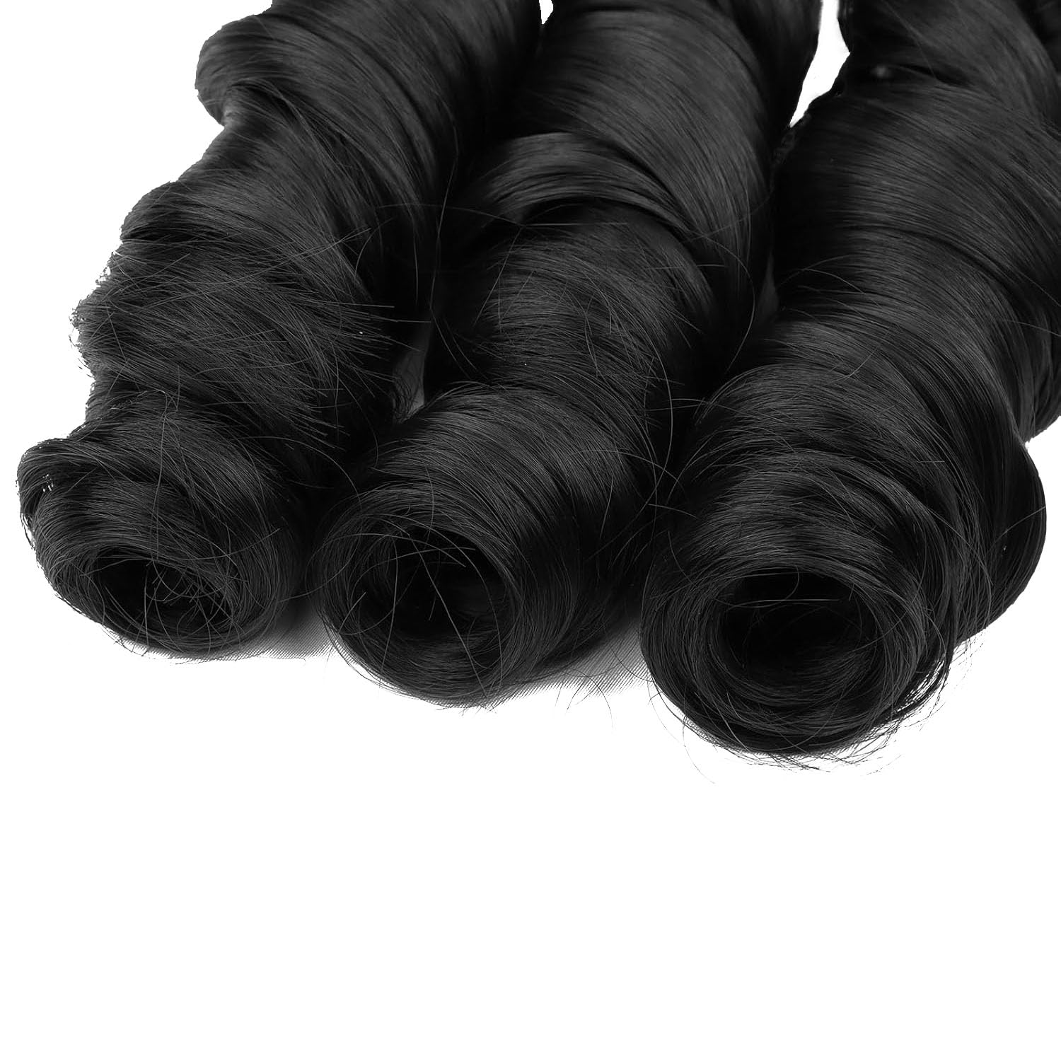 French Curl Braiding Hair 24 Inch Loose Wavy Pre stretched 8 Pack Black Bouncy Braiding Hair French Curls Crochet Hair for Black Women Synthetic Hair Extensions 1b