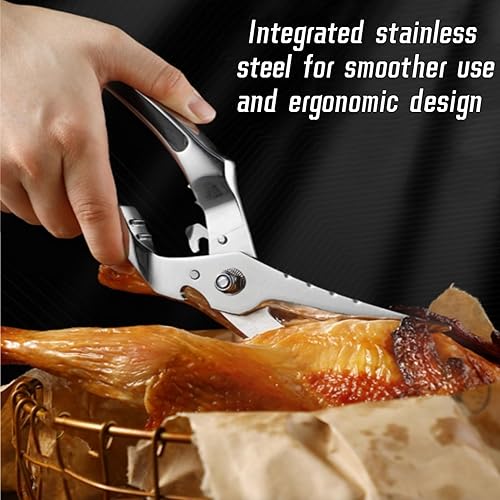Miniatura 2 de George Garden Tijeras de cocina de acero inoxidable resistentes para cortar pollo y carne, aves de corral, pescado, pavo, mariscos